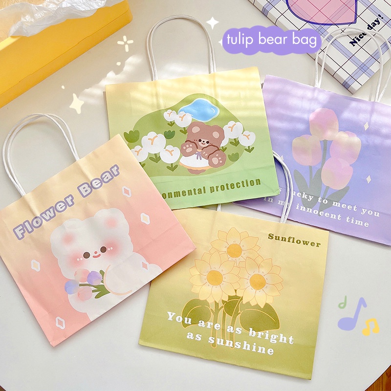 Túi Giấy Có Quai Xách Đựng Quà Tulip Bear