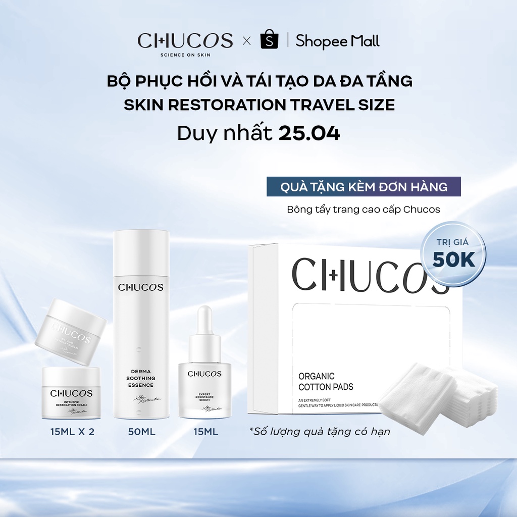 Bộ Sản Phẩm Phục Hồi Và Tái Tạo Da Chuyên Sâu Chucos Skin Restoration minisize