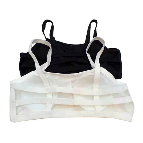 Áo bra thể thao màu trơn chất liệu cotton mềm mại năng động cho nữ