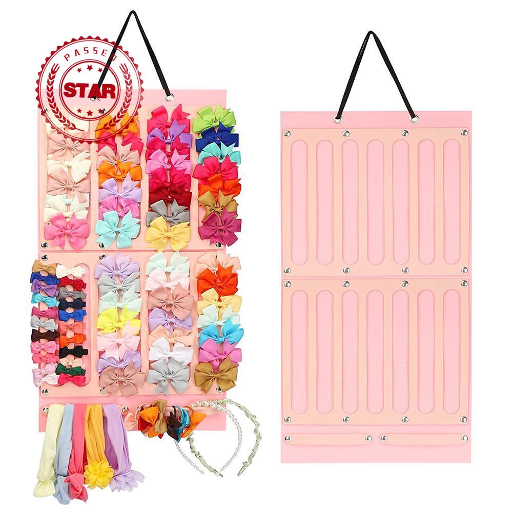 Kẹp Tóc Nơ 16 Ruy Băng Treo Tường Sắp Xếp Gọn Gàng Cho Bé Gái Z0Q9