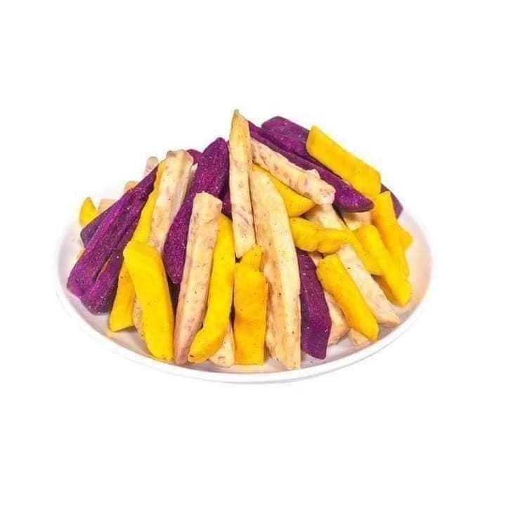 Khoai lang vàng / Khoai sấy hỗn hợp HUYNH ĐỆ TỀ HÙNG GÓI 500G HẠN DÙNG 12 THÁNG .