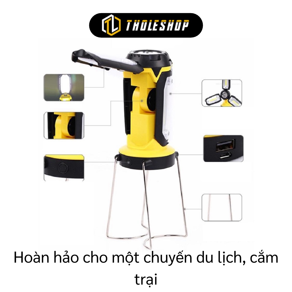 Đèn Pin - Đèn Pin Cầm Tay Đa Năng 3IN1, Xoay 360 Độ, Phù Hợp Cho Cắm Trại, Du Lịch 7425