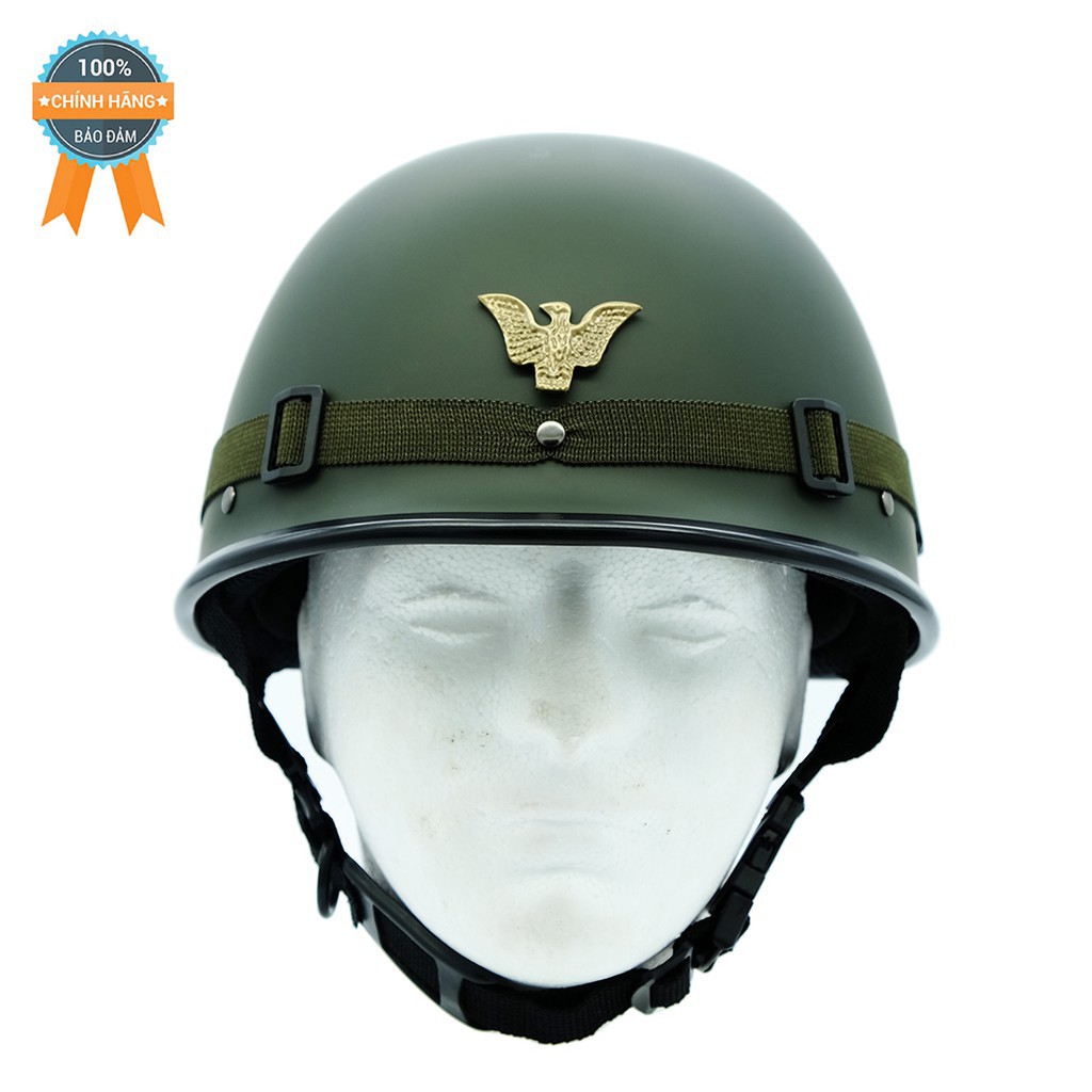 [CHÍNH HÃNG] Mũ Bảo Hiểm Canary Kiểu Quân Đội Mỹ - Hình Đại Bàng Bằng Đồng