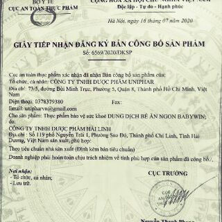 Dung dịch bé ăn ngon BabyWin
