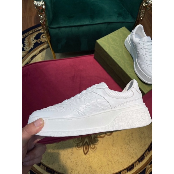 Giày sneaker nam Gu cci GG GC da cao cấp, phối dây buộc trẻ trung