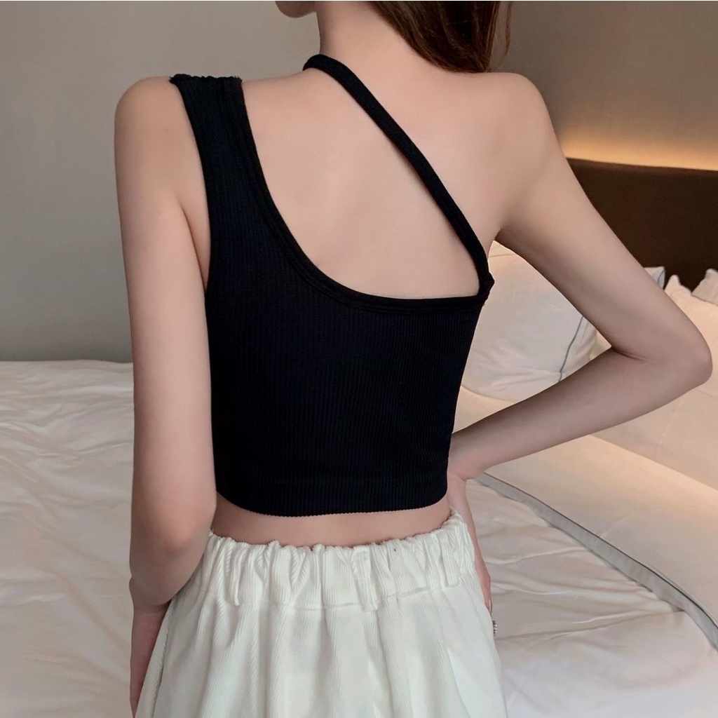 Áo Bra Cotton Phối Dây Chéo Thời Trang Áo Croptop Mặc Tập Thể Thao Gym Yoga Mainia Shop