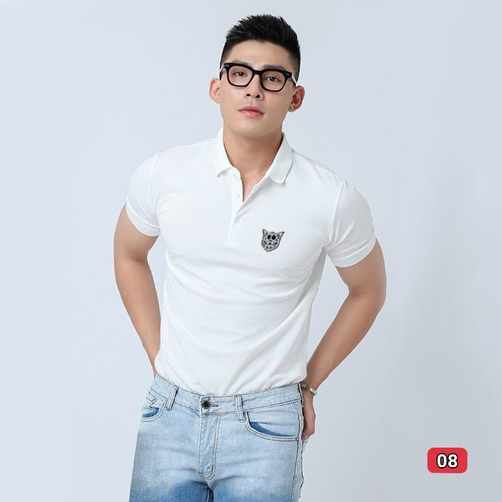 Áo phông nam đẹp muradfashion, áo thun nam màu trắng thêu logo chữ phong cách thời trang nam 2021 atn08