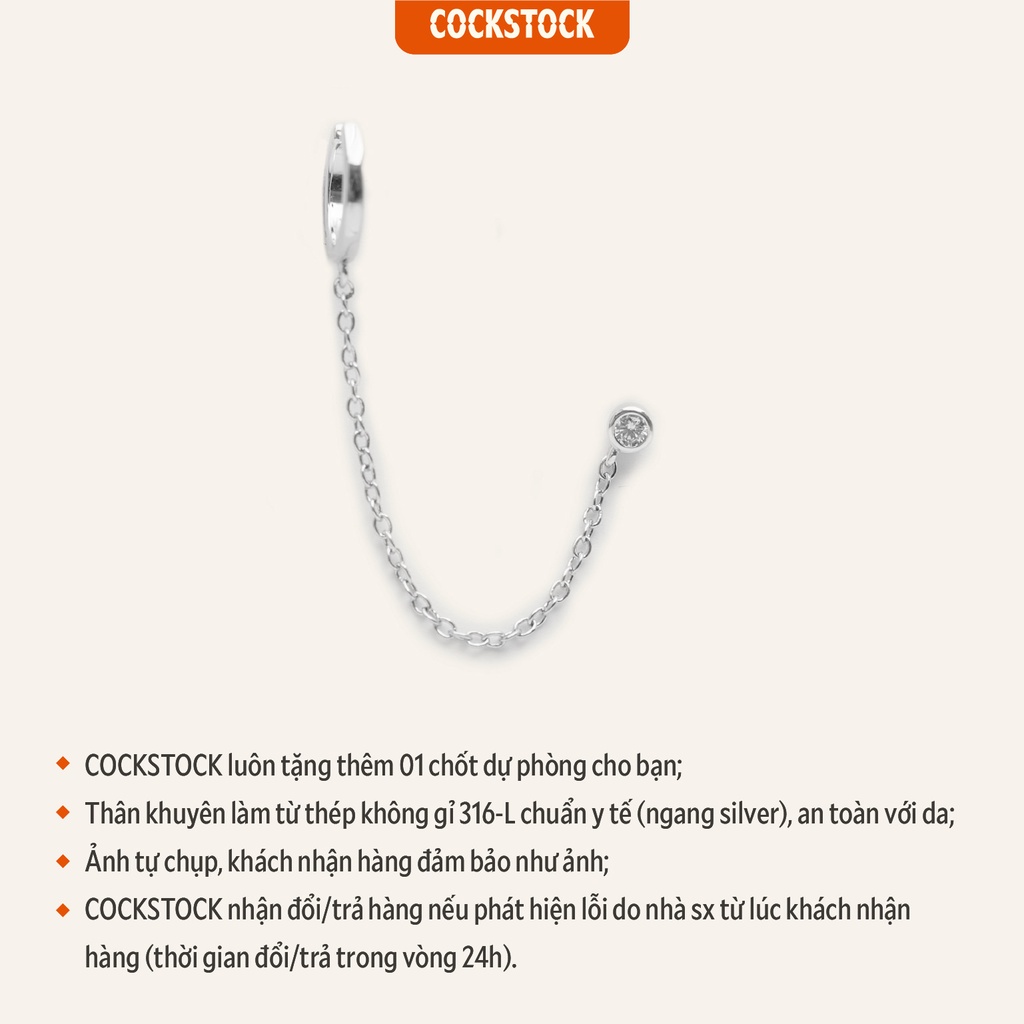 Khuyên tai xích Blink Conch Round Earring CockStock