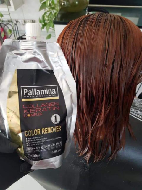Bộ bóc màu đỏ đen amoniac pallamina 500mlx2 mẫu mới