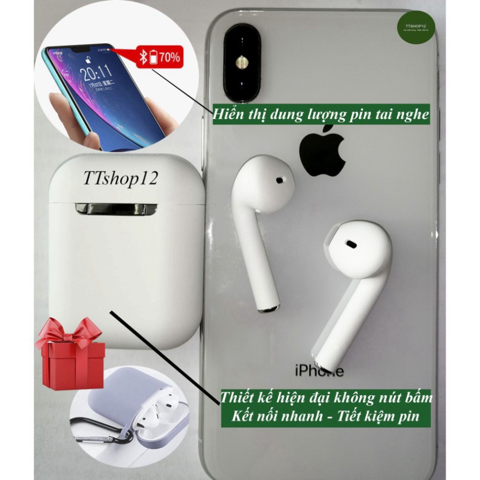 GIÁ GIẬT MINH [VIDEO SO SÁNH] Tai Nghe Bluetooth InPods 12 Chính hãng Chống Nước IPX4 Cảm Biến 1 chạm âm thanh siêu hay 