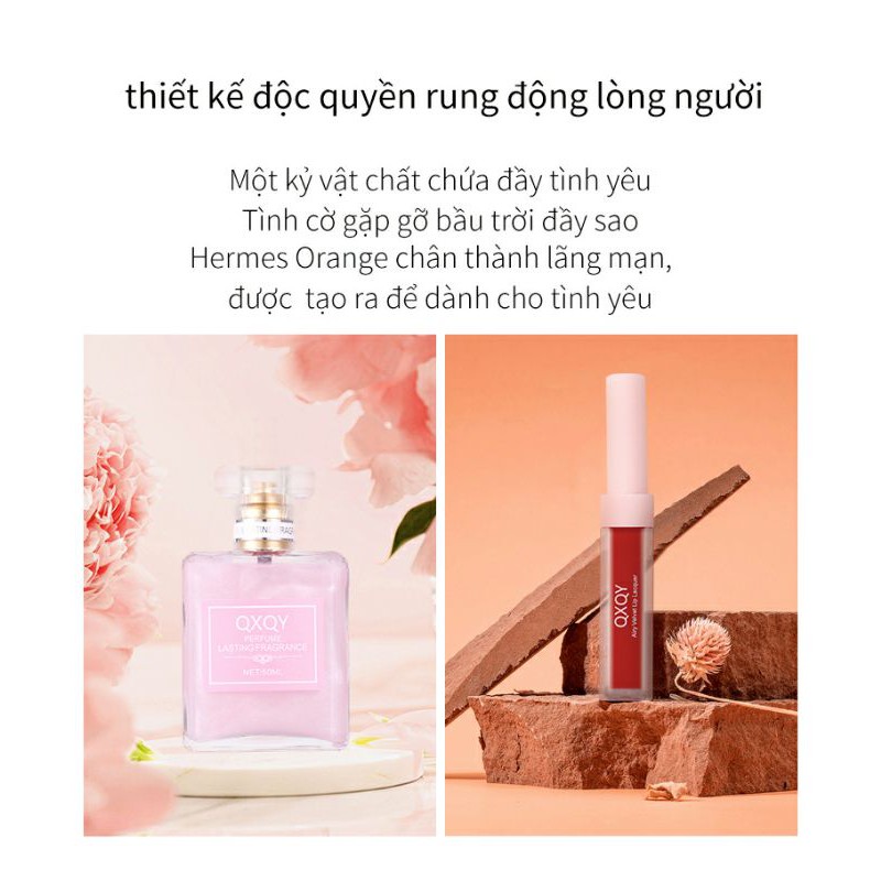 Sét quà tặng bạn gái cao cấp Nhân dịp ngày lễ đặc biệt quan trọng Mỹ phẩm son nước hoa hoa tươi QXQY Combo người thương