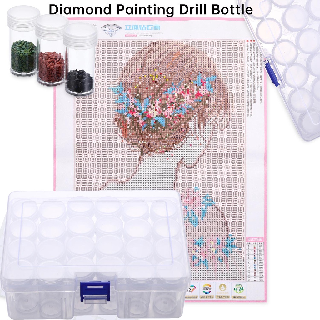 Hộp Nhựa Rỗng Đựng Hạt Cườm Làm Tranh Đính Đá Diy