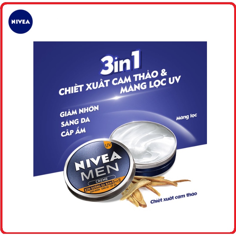 Kem Dưỡng Da Nam NIVEA MEN Creme 3 trong 1 30ml