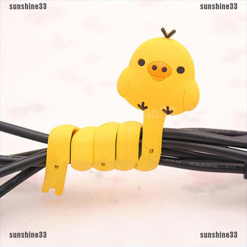 1 Phụ Kiện Quấn Dây Cáp / Tai Nghe Gọn Gàng Hình Động Vật Dễ Thương