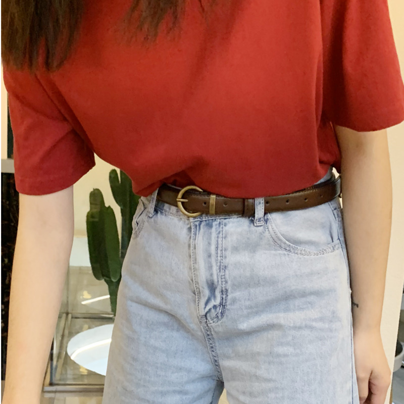 Thắt lưng da PU phong cách Hàn Quốc cổ điển thời trang dành cho nữ