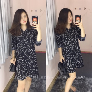 Váy sơ mi chữ