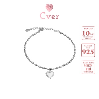 Lắc tay bạc Cver Silver S925 thiết kế trái tim tình yêu xinh xắn LT-E198