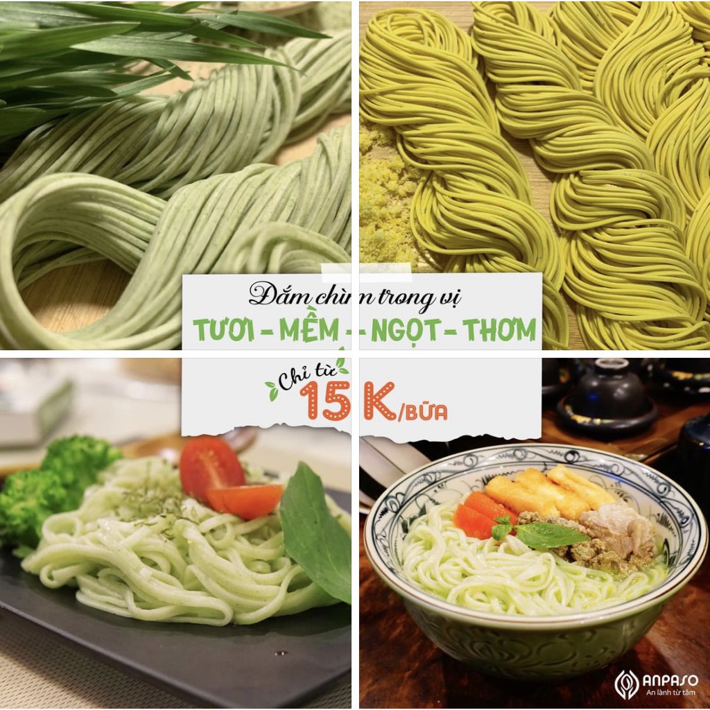 Mì Rau Eat Clean Cải Bó Xôi Hữu Cơ Organic Anpaso, Giảm Cân, ăn chay, ăn kiêng, không chiên nóng, tốt cho tiêu hóa 120g | BigBuy360 - bigbuy360.vn