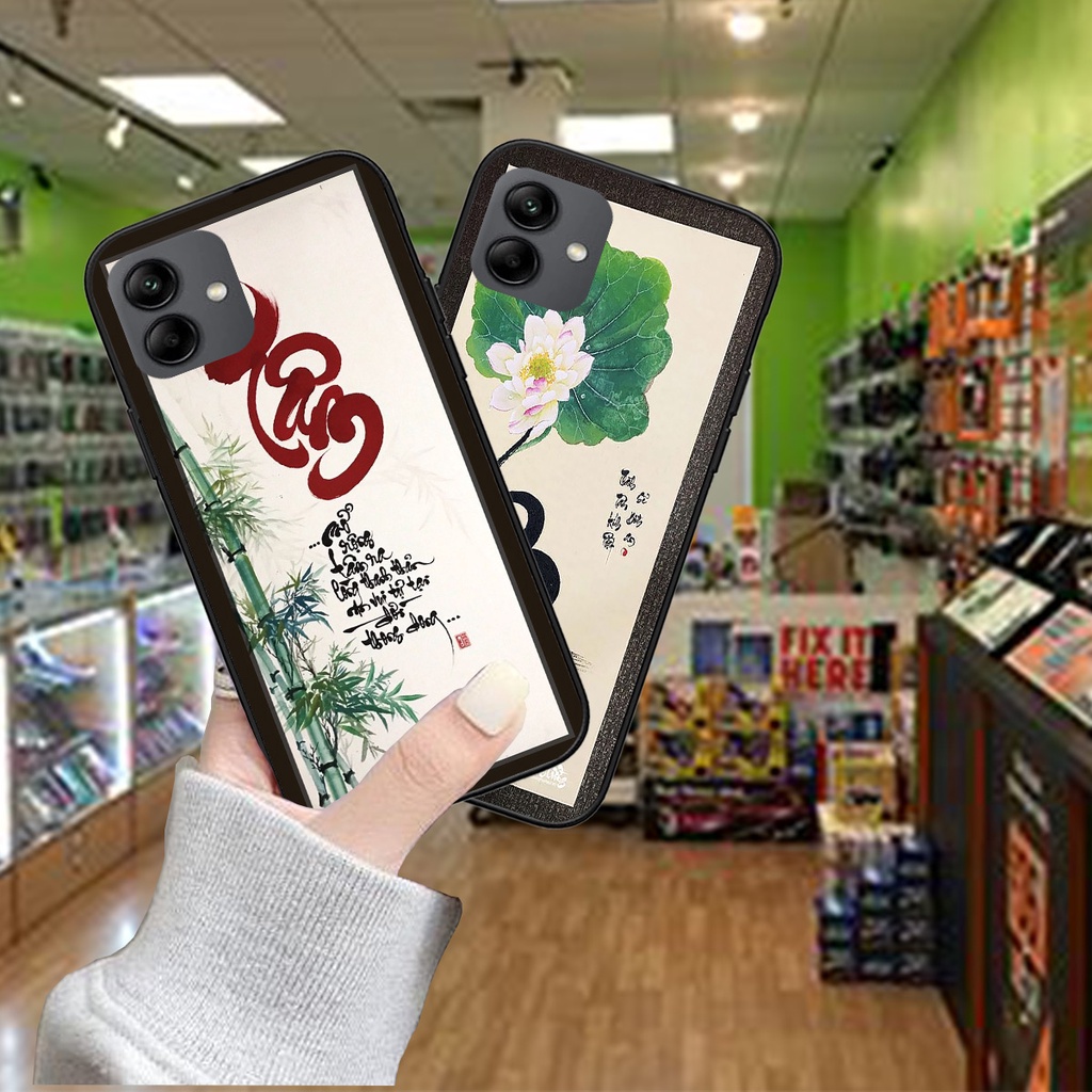 Ốp lưng điện thoại Samsung A03/ A04 bộ hình thư pháp sang trọng siêu bền