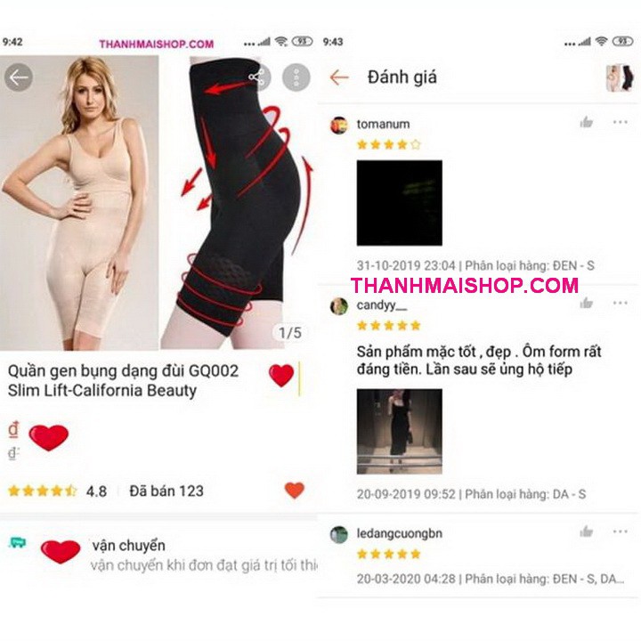 Quần gen bụng dạng đùi GQ002 Slim Lift-California Beauty | BigBuy360 - bigbuy360.vn