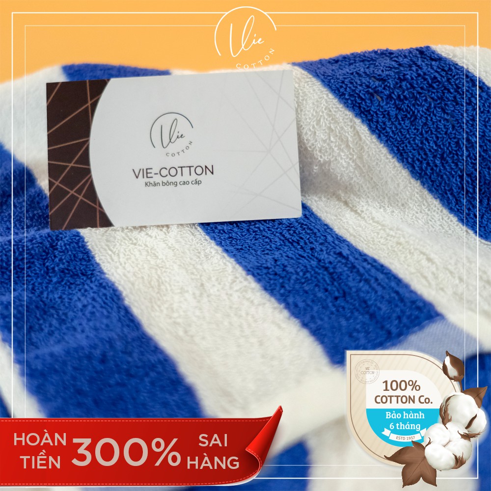 Khăn mặt VIECOTTON LACT Ver2 100% cotton siêu thấm hút - Cam kết giao đúng màu
