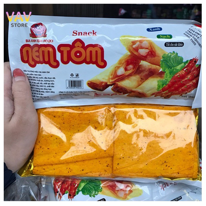 Snack nem tôm (1 gói) - đồ ăn vặt tuổi thơ