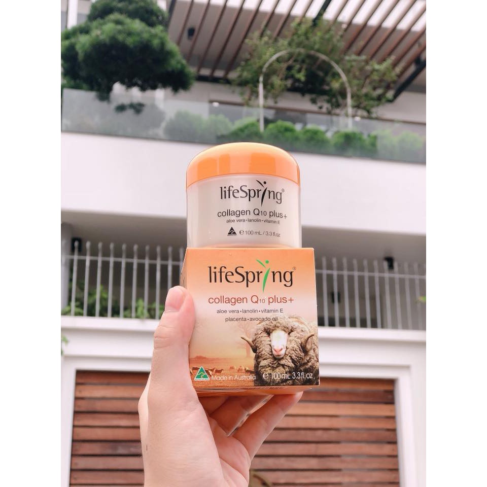 Kem dưỡng da nhau thai cừu  Lifespring Collagen Q10 Plus Úc