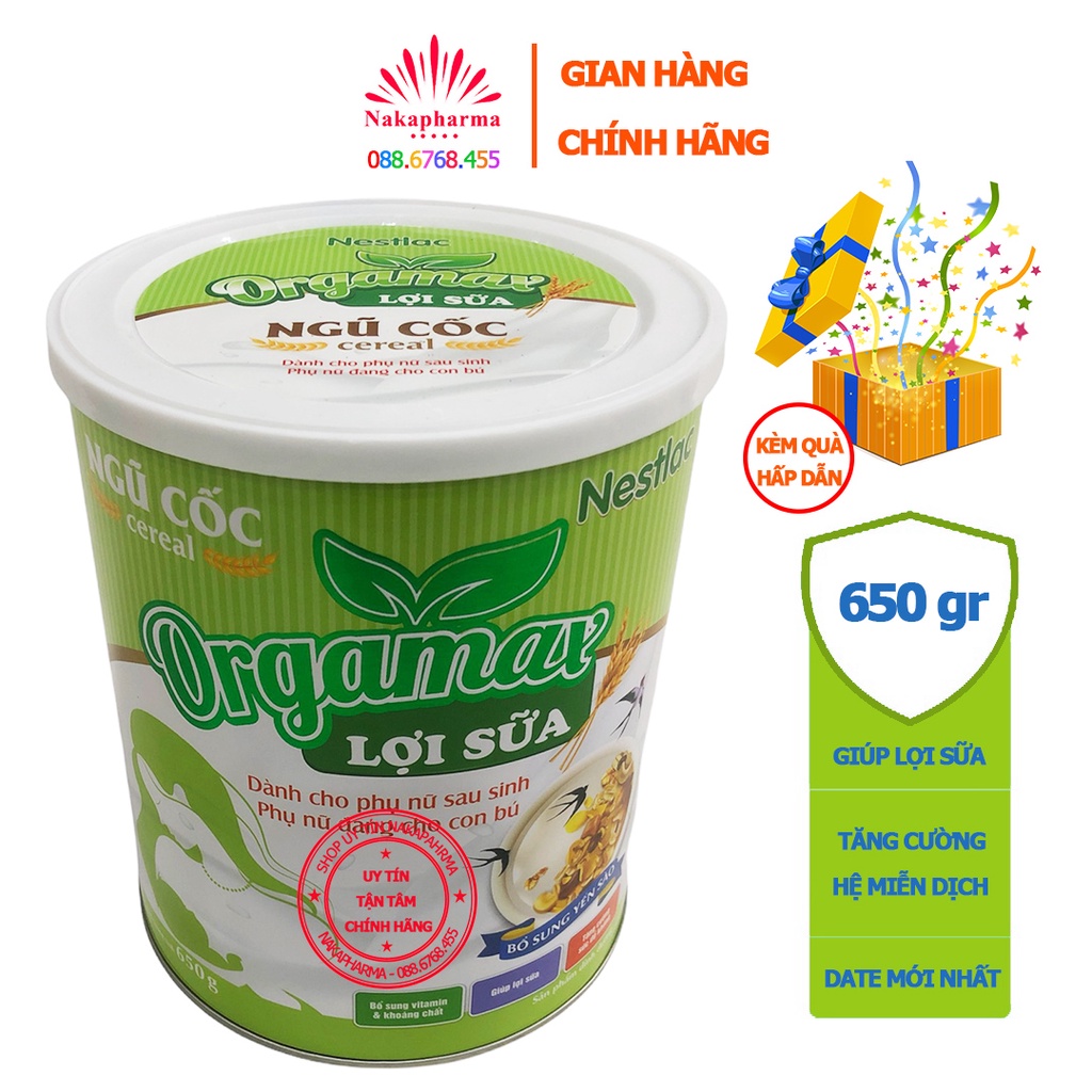 Ngũ Cốc Cereal Orgamax Lợi Sữa 650g - Dành cho phụ nữ sau sinh, phụ nữ đang cho con bú