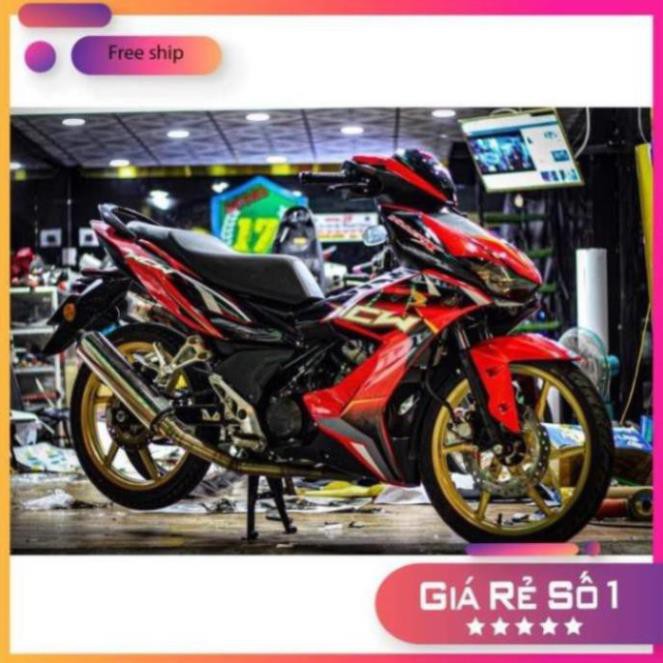 Tem xe Winner X mẫu zin dán xe đỏ Tem rời