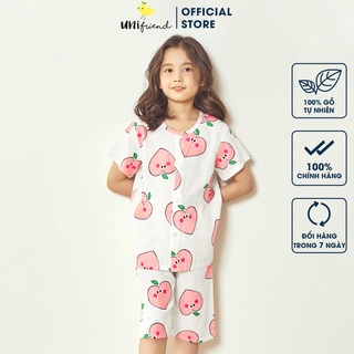 Đồ bộ pijama mặc nhà Viscose Rayon mùa hè cho bé gái Unifriend Hàn Quốc U3046