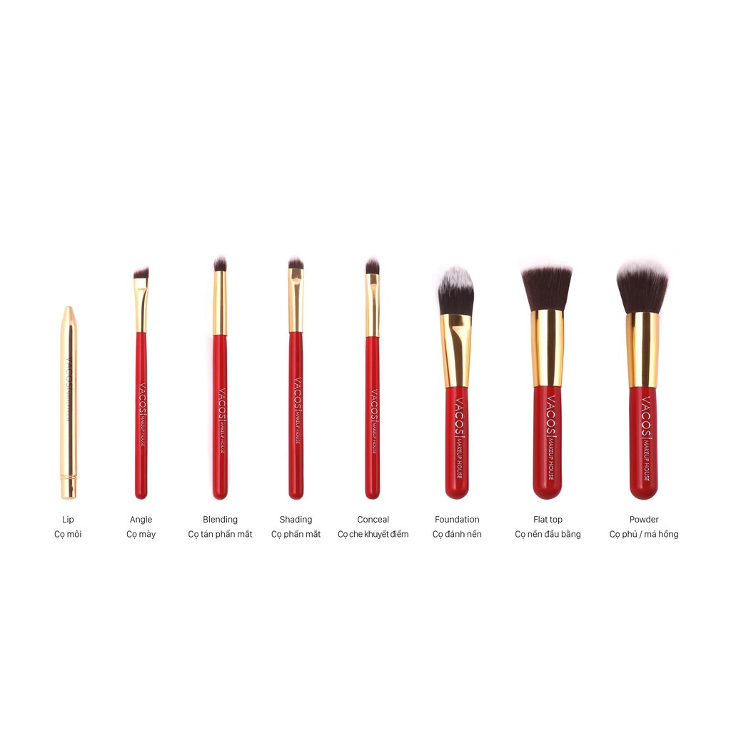 Bộ cọ trang điểm 8 cây Vacosi Collection Brush