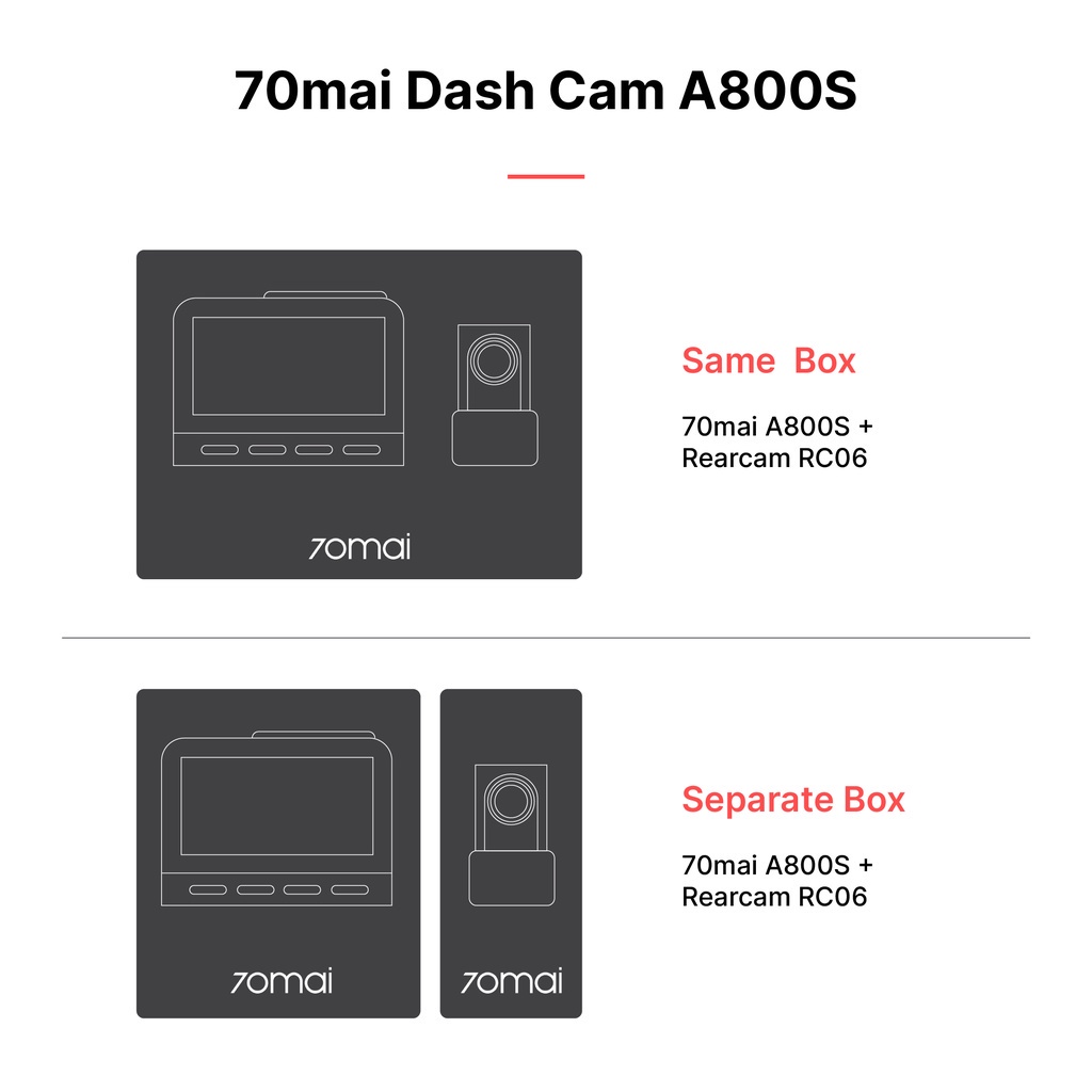 Camear 70mai A800S cam trước phù hợp mọi loại xe/ độ phân giải 4K /bản quốc tế