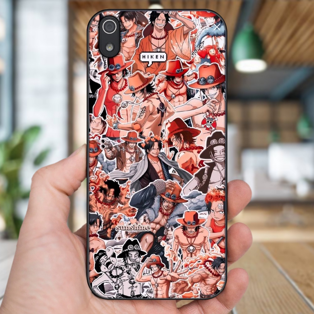 Ốp lưng Xiaomi Redmi 7A viền đen in hình Ace One Piece
