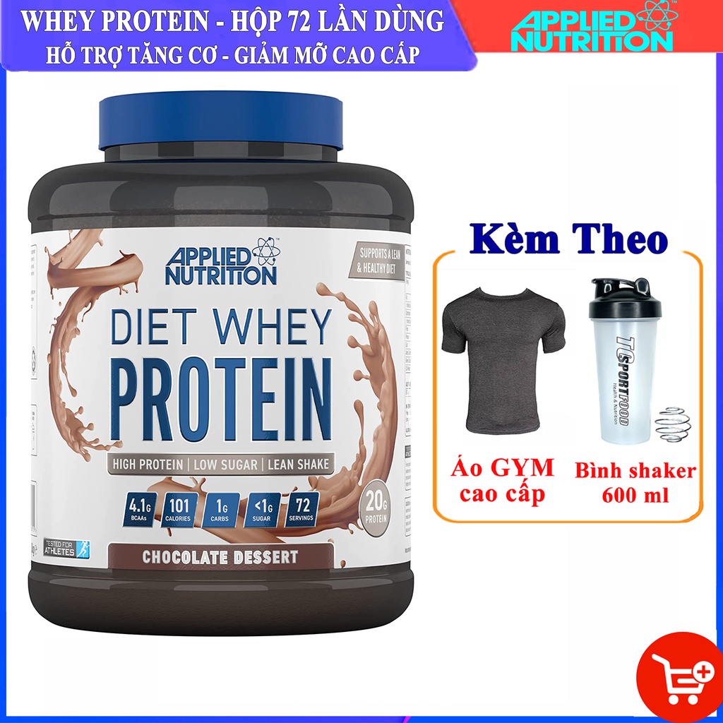 Sữa tăng cơ giảm mỡ DIET WHEY của APPLIED NUTRITION hộp 72 lần dùng