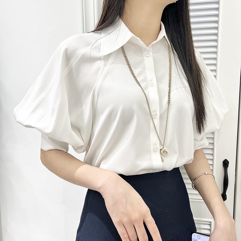 Sơ mi tay bồng dáng A rộng đuôi tôm MIA
