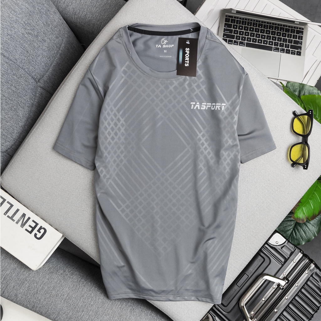 Áo thể thao nam tay ngắn thun lạnh 4 chiều co dãn mạnh TA SPORT