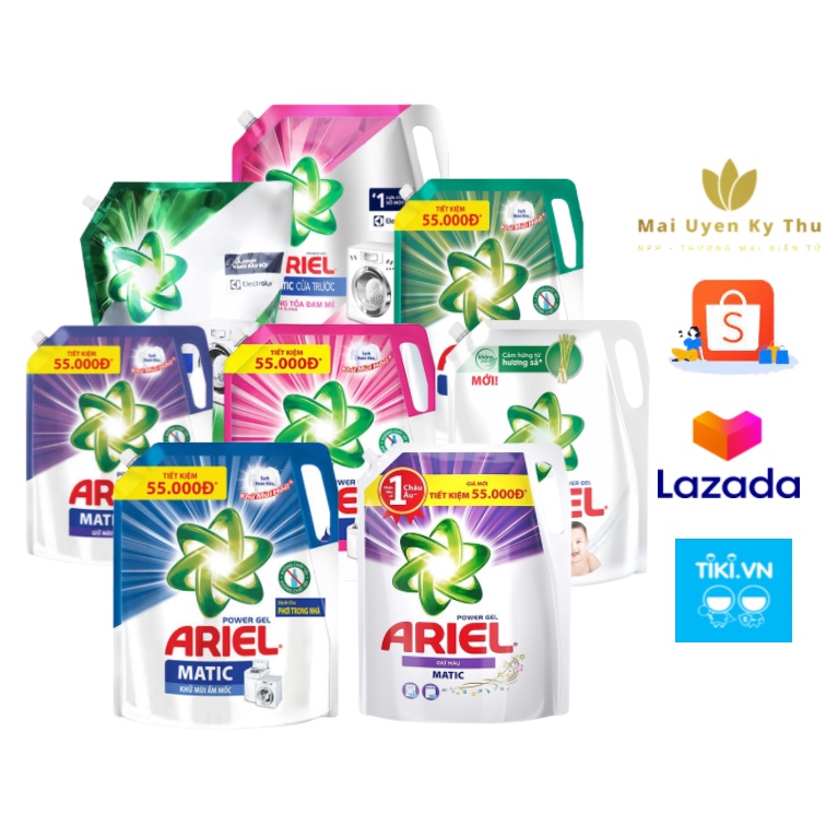 Combo 2 túi nước giặt ARIEL 2.1kg-2.3kg