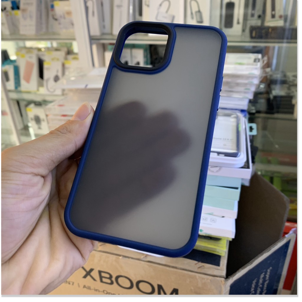 Ốp lưng iPhone 12/ 12 Pro/ 12 Pro Max Rock Guard Pro lưng nhám - hàng chính hãng - xanh đen - iPhone 12/ 12 Pro