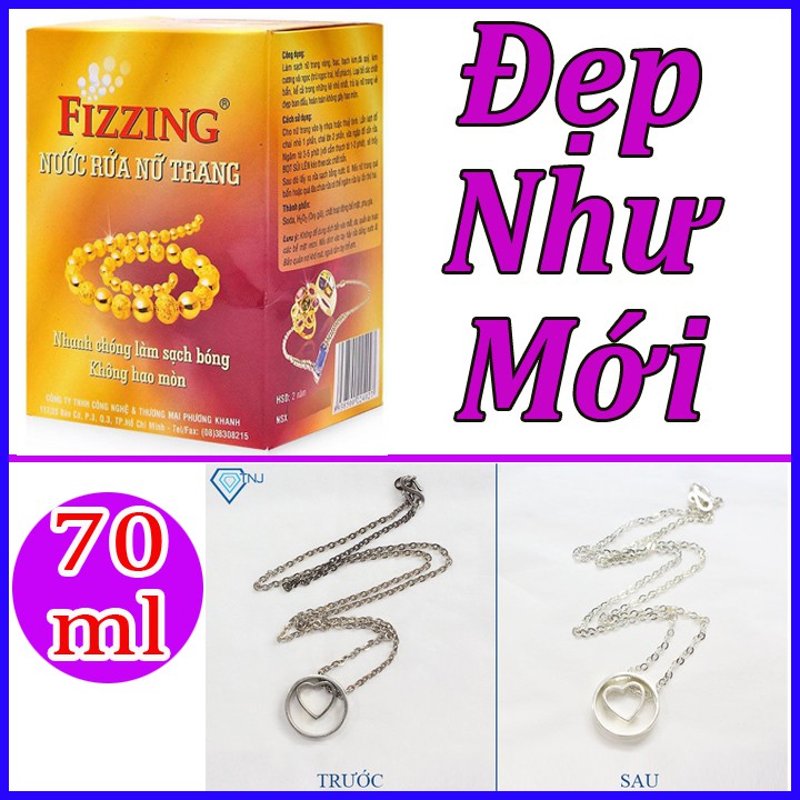 Nước rửa vàng bạc, trang sức, hộp lớn 70ml FIZZING