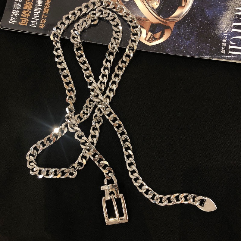 Dây xích kim loại đeo thắt lưng phong cách hip hop Hàn Quốc