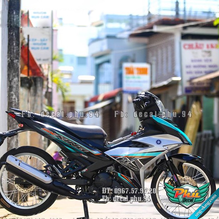 Tem rời Exciter 150 MX đen bạc (V)