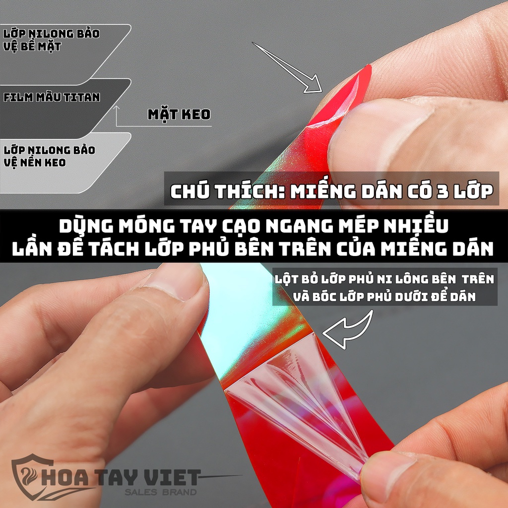 Decal tem chuyển màu CHÓA ĐÈN xe Exciter 155 VVA  cao cấp chống trầy xước ex 155