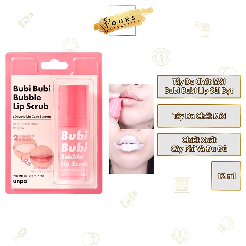 🌸 Vutamlinh 🌸  [Auth Hàn - Mẫu Mới] Tẩy Da Chết Môi Bubi Bubi Lip Sủi Bọt | BigBuy360 - bigbuy360.vn