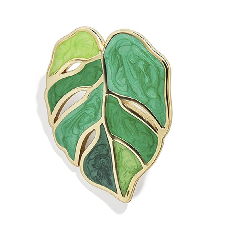 Bông tai hình hoa lá tráng men thời trang dành cho nữ