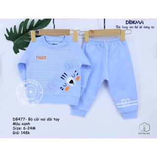 Dokma- bộ quần áo dài tay thu đông bé trai vag bé gái mẫu siêu đẹp