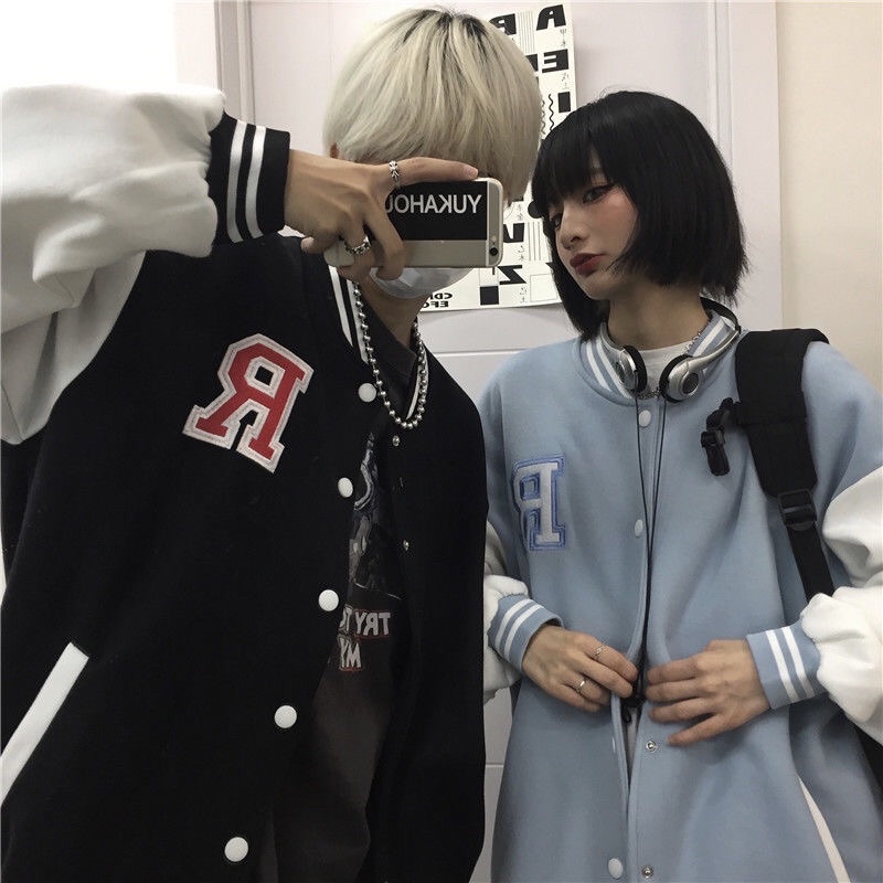 Áo khoác Bomber thêu chữ nỉ bông unisex