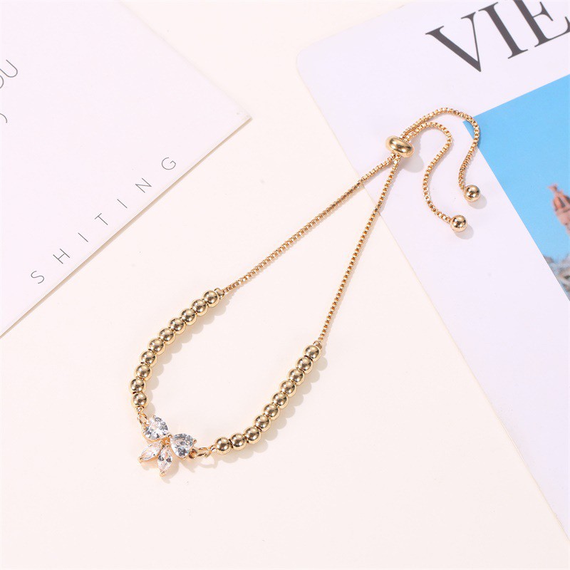 Vòng tay đính đá zircon nhỏ nhắn phong cách Hàn Quốc