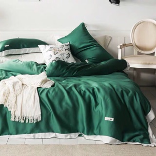 Chăn ga gối TENCEL viền trắng