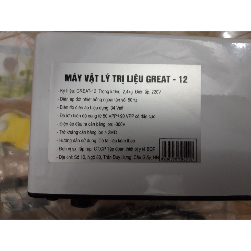 ⭐Máy Vật Lý Trị Liệu GREAT 12 - Bộ Quốc Phòng - Doctor Home New