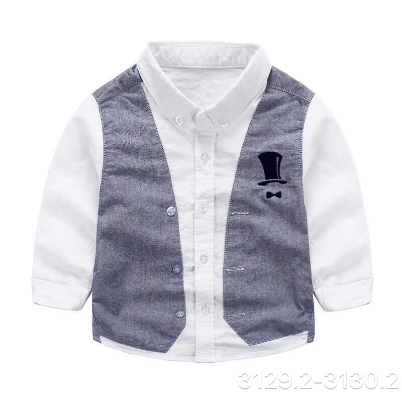 Áo sơ mi may liền gile vest size 15